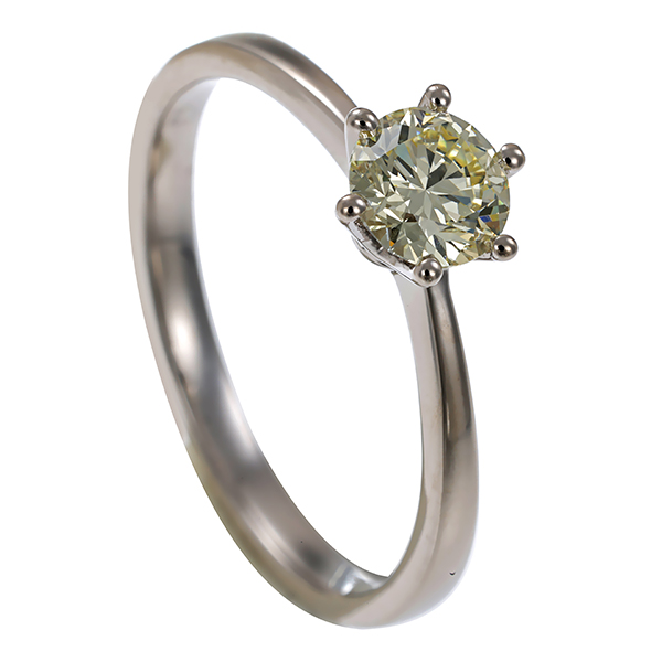 Diamantring, 14K, Weißgold, Brillant