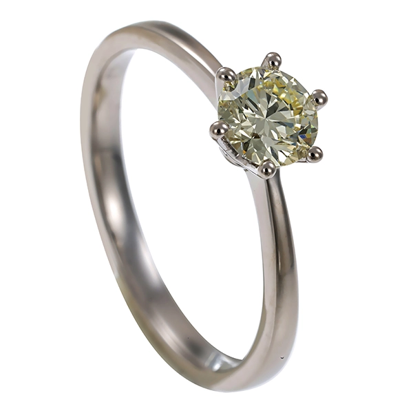 Diamantring, 14K, Weißgold, Brillant