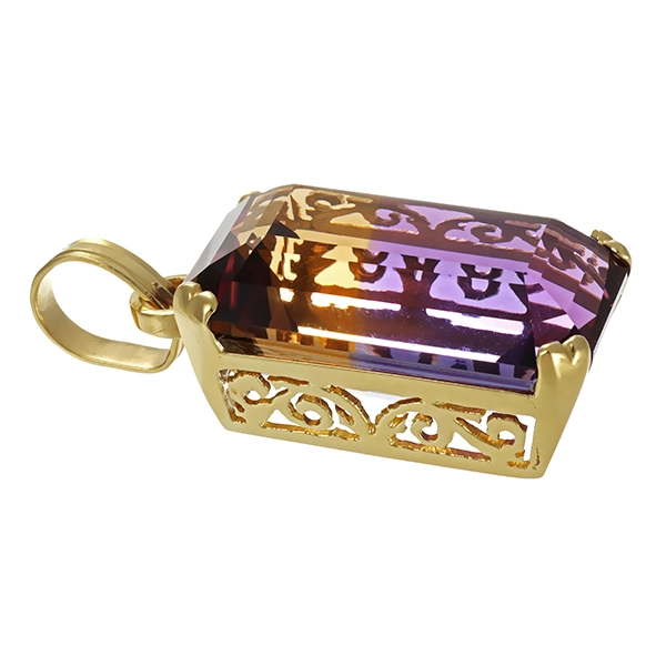 Anhänger, 14K, Gelbgold, Ametrin