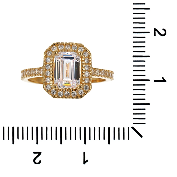 Ring, 14K, Gelbgold, Zirkonia