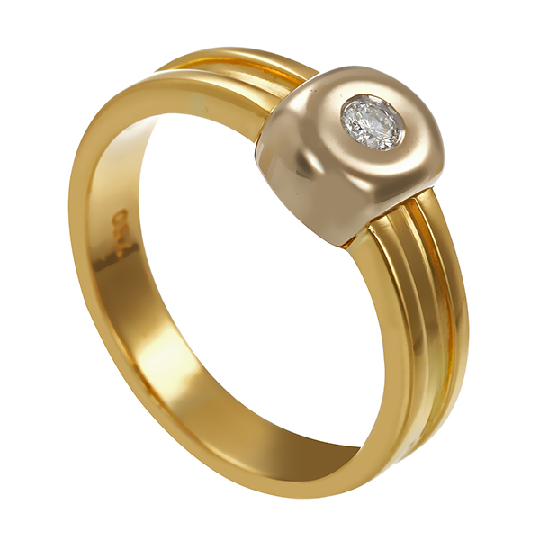 Brillantring, 18K, Gelbgold, 0,07ct