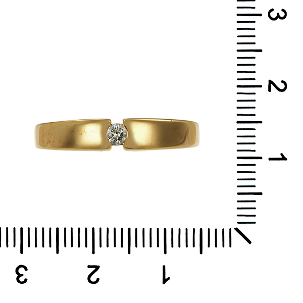 Ring, 9K, Gelbgold, Brillant