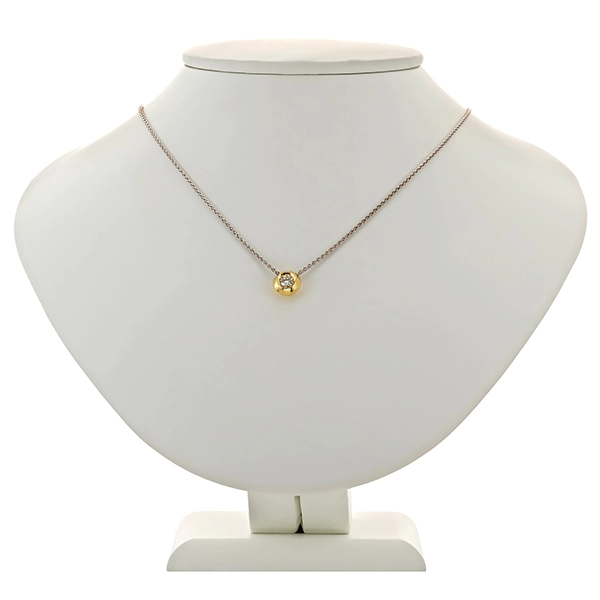 Collier, 18K, Gelb-/Weißgold, Brillant
