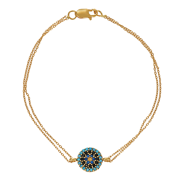 Armband,, 14K, Gelbgold, Schmuckstein