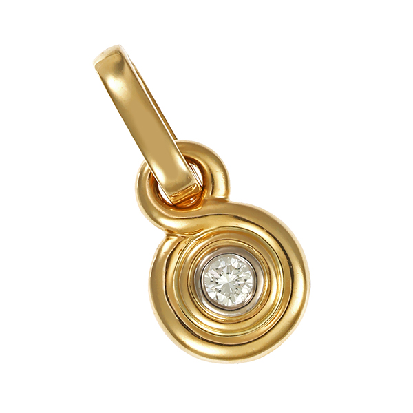 Anhänger, 14K, Gelb-/Weißgold, Brillant