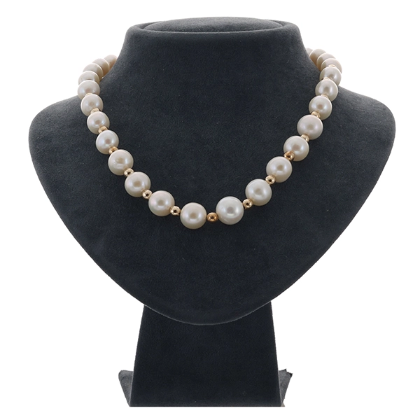 Perlenkette, 14K, Gelbgold, Perlen