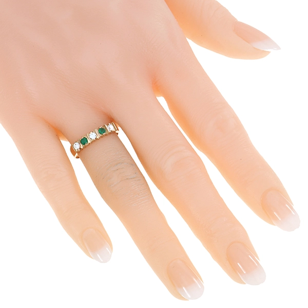 Ring, 18K, Gelbgold, Achat, Zirkonia