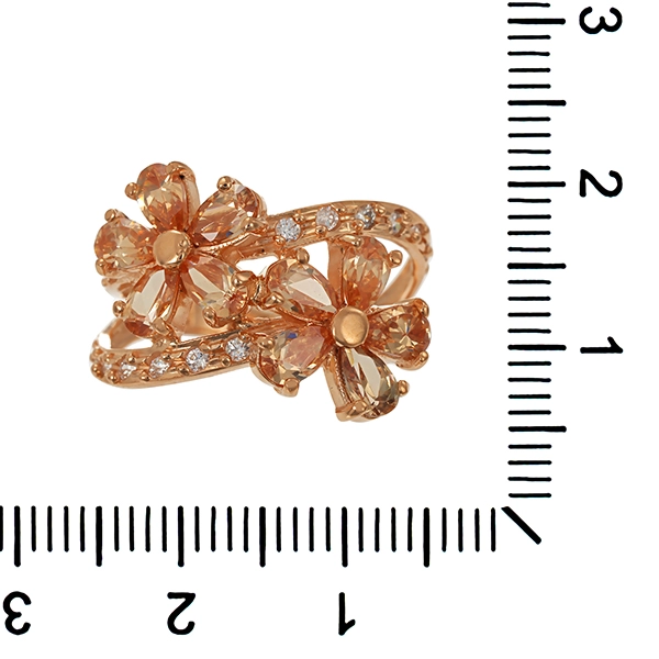 Ring, 14K, Rotgold, Zirkonia