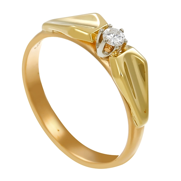 Diamantring, 14K, Gelbgold, Brillant