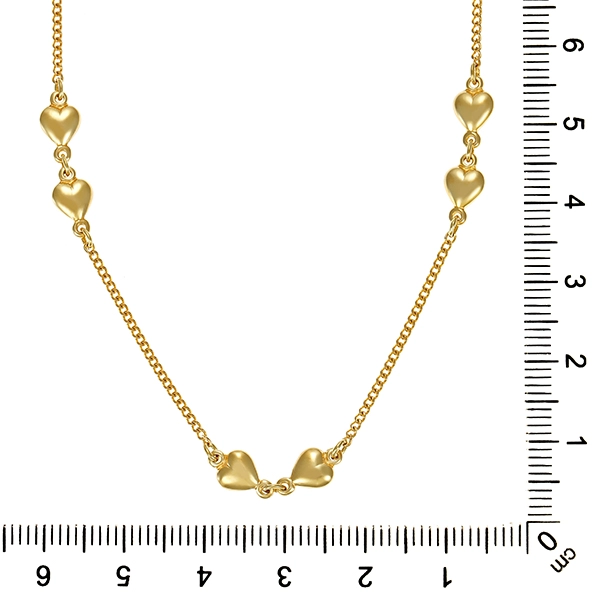 Collier, 14K, Gelbgold, Herz