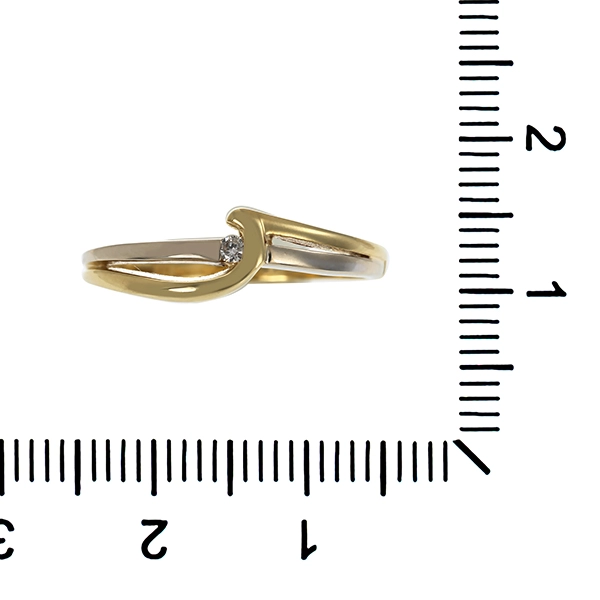 Diamantring, 14K, Gelbgold, Brillant