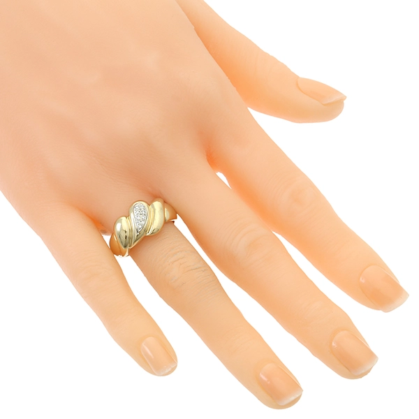 Diamantring, 14K, Gelbgold, Brillanten