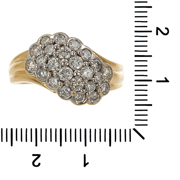Brillantring, 14K, Gelbgold, 1,68ct