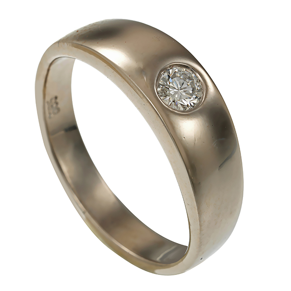 Diamantring, 14K, Weißgold, Brillant 0,30 ct