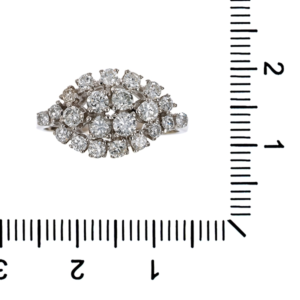 Diamantring, 14K, Weißgold, Brillanten 1,30 ct