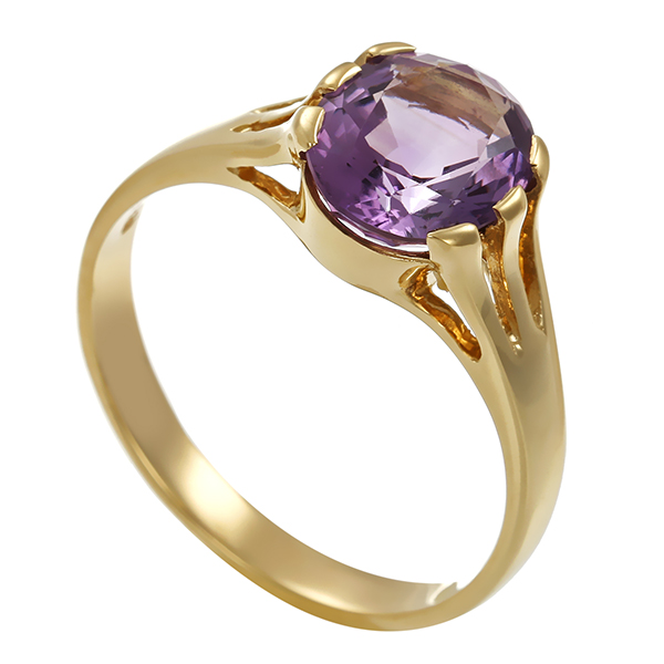 Ring, 8K, Gelbgold, Amethyst