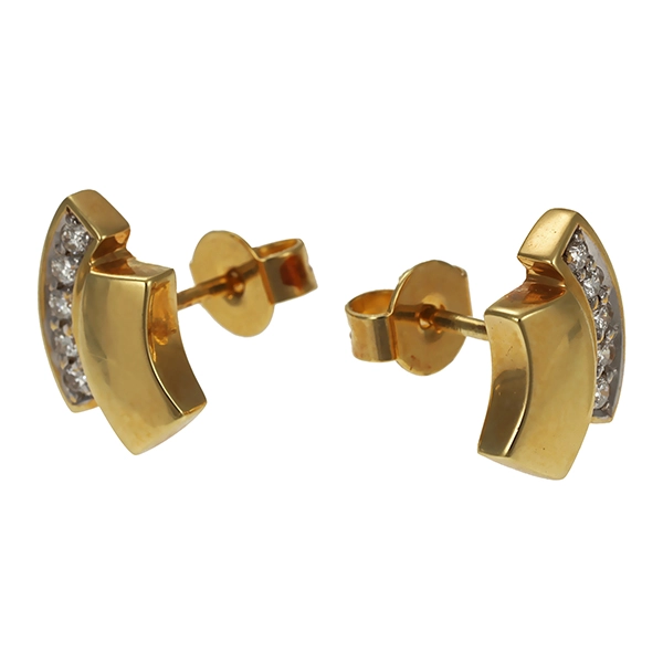 Ohrstecker, 14K, Gelbgold, Brillanten