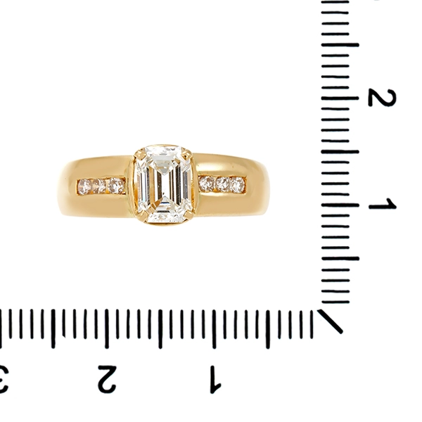 Diamantring, 18K, Gelbgold, Diamant, Brillanten