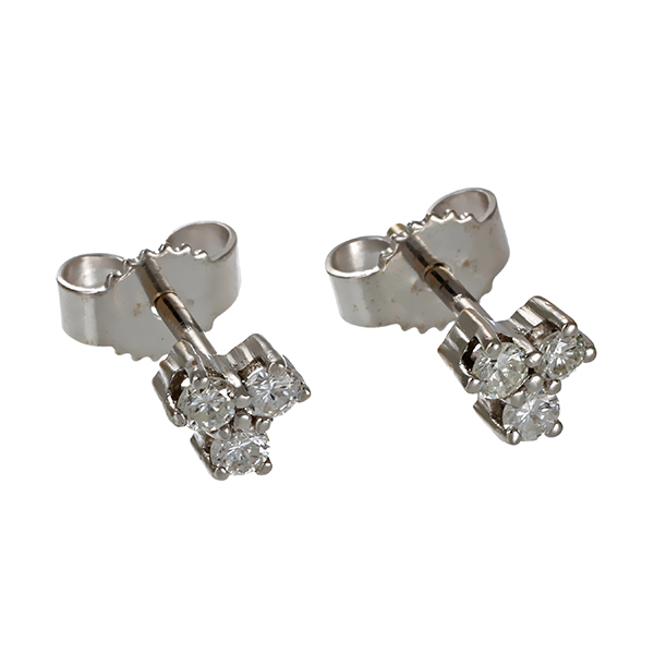 Ohrstecker, 14K, Weißgold, Brillanten 0,24 ct