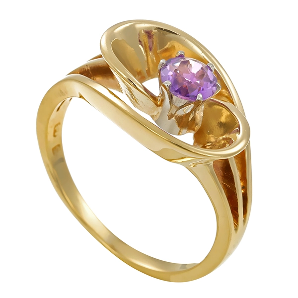 Ring, 14K, Gelbgold, Amethyst