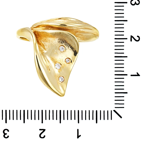 Ring, 8K, Gelbgold, Zirkonia