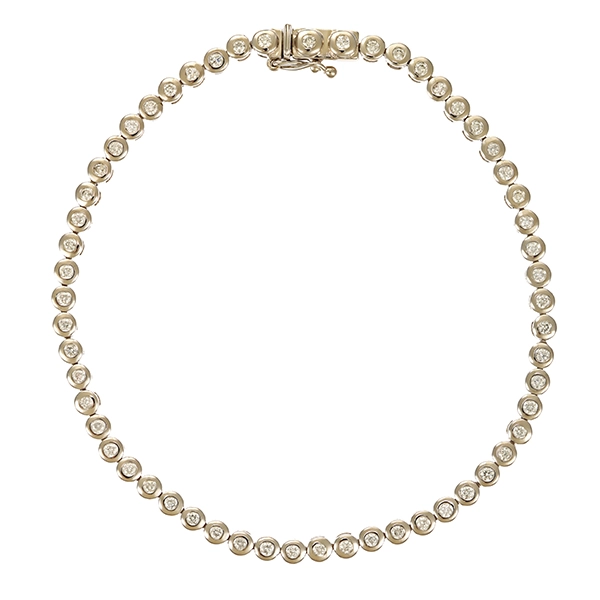 Armband, 14K, Weißgold, Brillanten 1,00 ct