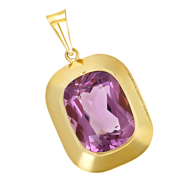 Anhänger, 14K, Gelbgold, Amethyst