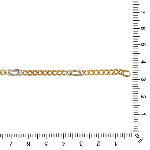 Armband, 14K, Gelbgold, Figaro-