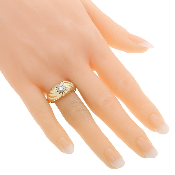 Diamantring, 14K, Gelb-/Weißgold, Brillant 0,34 ct