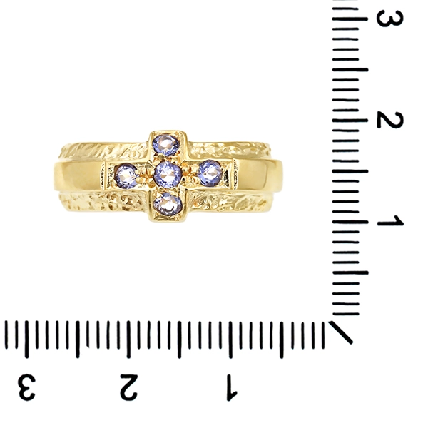 Ring, 14K, Gelbgold, Quarz
