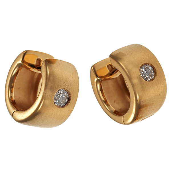 Creolen, 14K, Gelbgold, Brillanten 0,30 ct