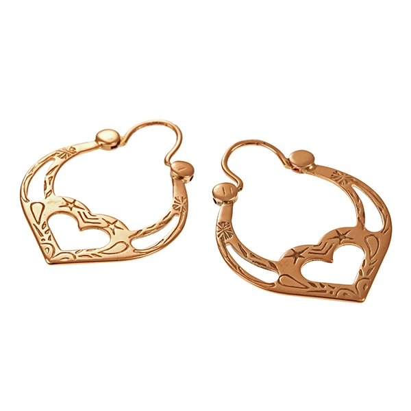 Ohrhänger, 14K, Rotgold, Herz