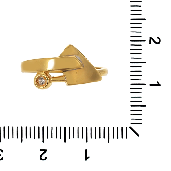 Diamantring, 18K, Gelbgold, Brillant