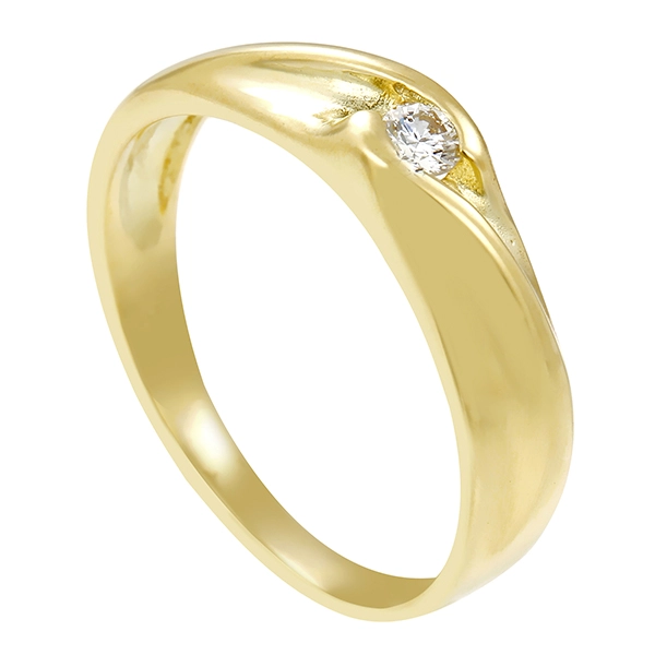 Diamantring, 14K, Gelbgold, Brillant