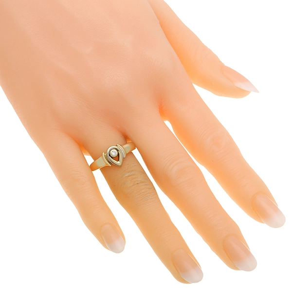 Damenring, 14K, Gelb-/Weißgold, Brillant, U58