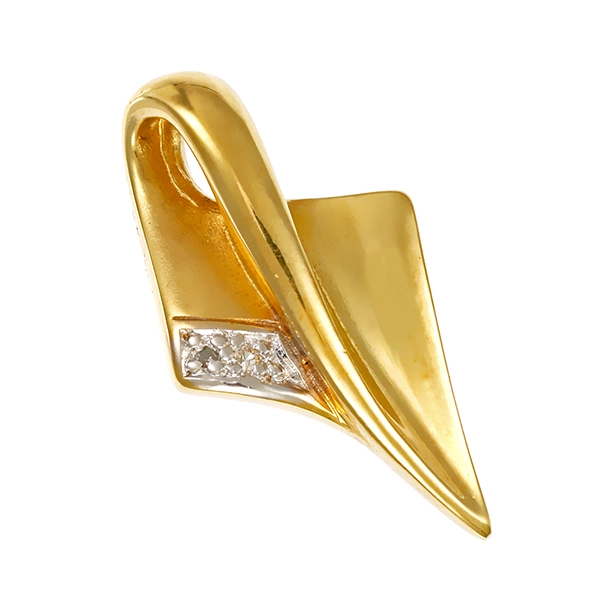 Anhänger, 14K, Gelbgold, Diamant