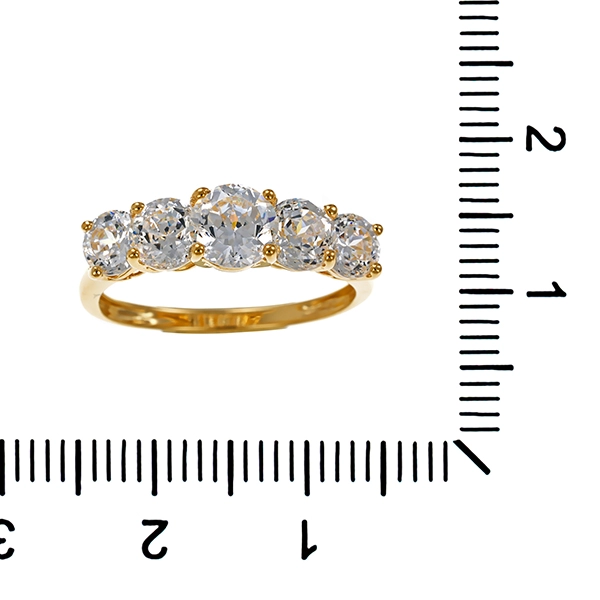 Ring, 14K, Gelbgold,  Zirkonia