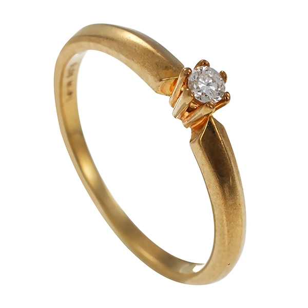 Brillantring, 14K, Gelbgold, Christ