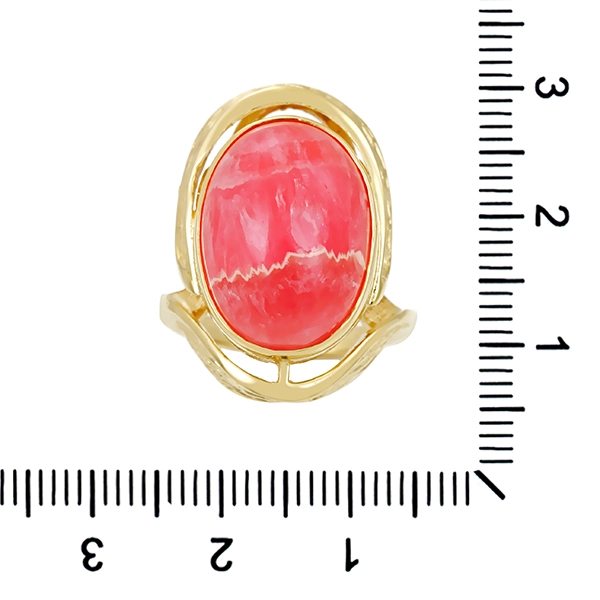 Ring, 14K, Gelbgold, Rhodochrosit