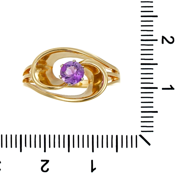 Ring, 14K, Gelbgold, Amethyst