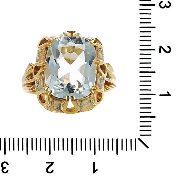 Ring, 14K, Gelbgold, Beryll
