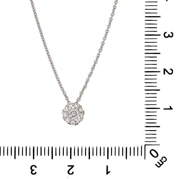 Collier, 18K, Weißgold, Brillanten