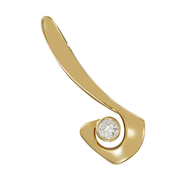 Anhänger, 14K, Gelbgold, Brillant 0,40 ct