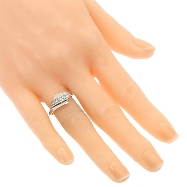 Diamantring, 14K, Weißgold, Brillanten 0,17 ct