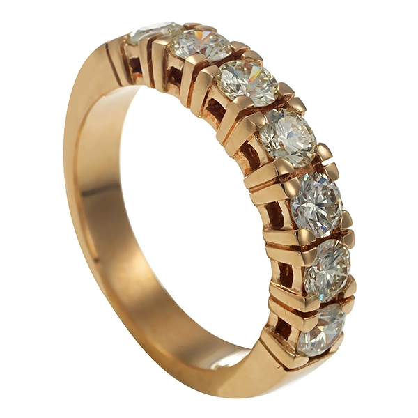 Diamantring, 14K, Gelbgold, Brillanten