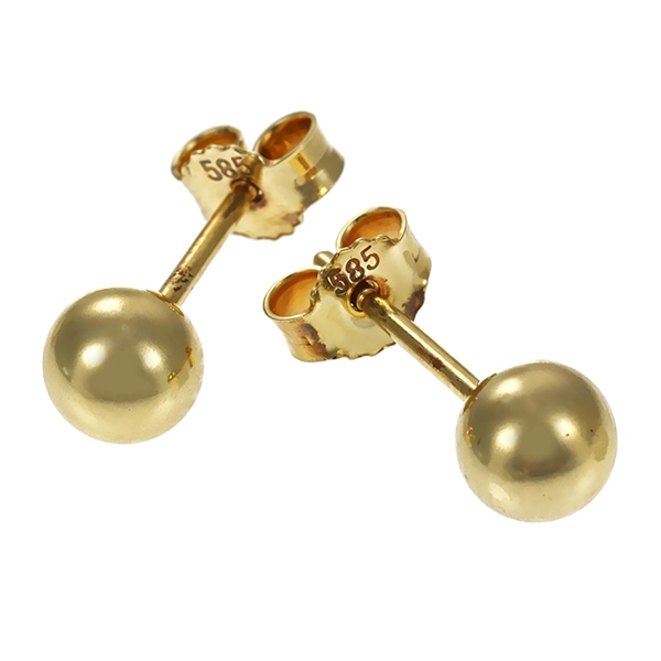 Ohrstecker, 14K, Gelbgold, Kugeln