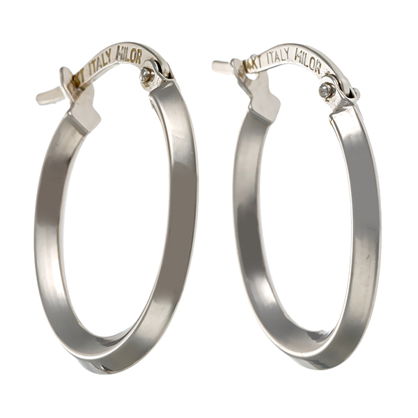 Creolen, 14K, Weißgold