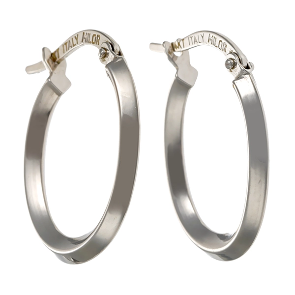 Creolen, 14K, Weißgold