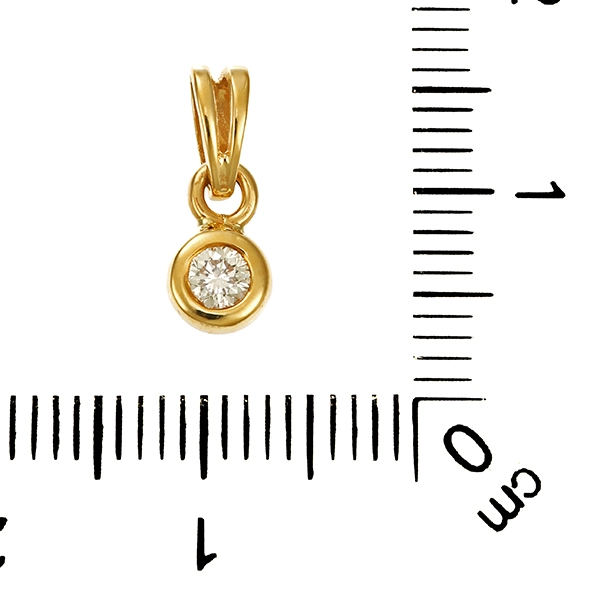 Anhänger, 14K, Gelbgold, Brillant