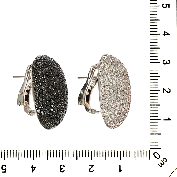 Clip-Stecker, 18K, Weißgold, Brillanten, Diamanten